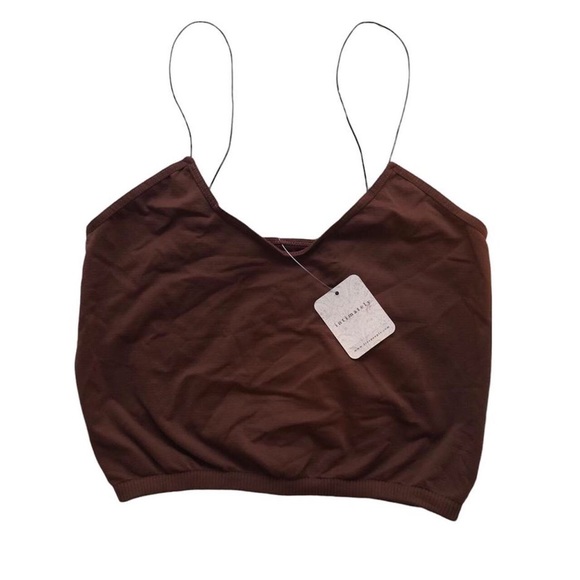 Intimately by Free People Skinny Strap Seamless Brown Brami!! - Picture 3 of 4